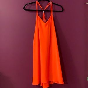 Dynamite neon orange strappy dress - small